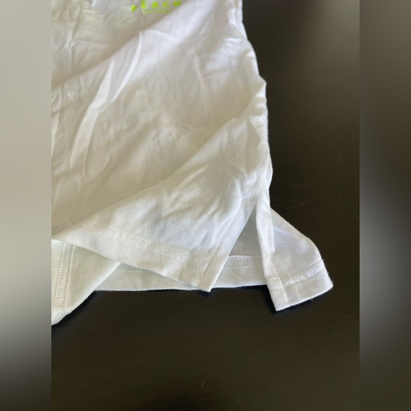 NWT PINK We Run This Beach White Neon Tank Top Sz Small - Picture 6 of 6